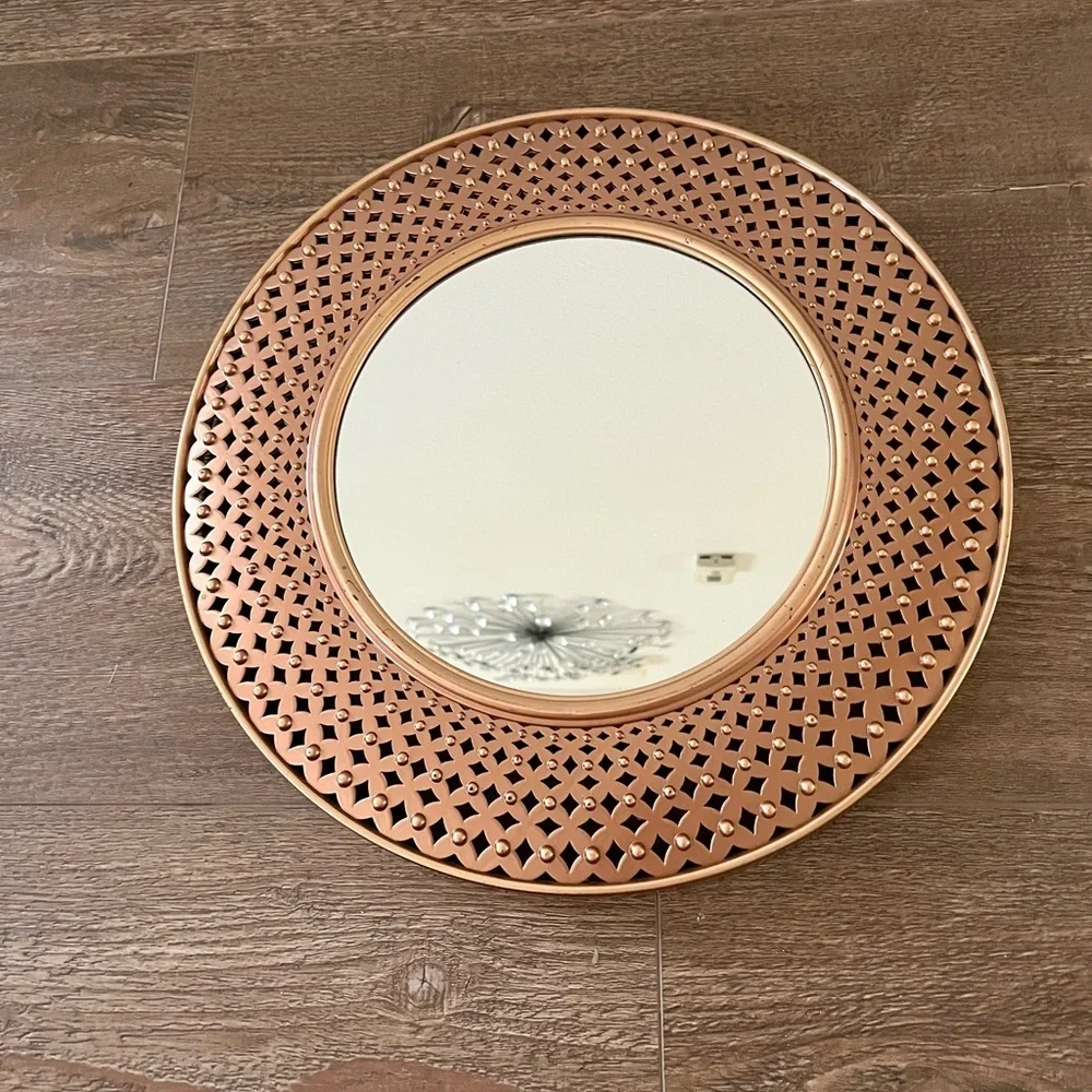 Elegant Copper color Wall Mirror D 16 inches